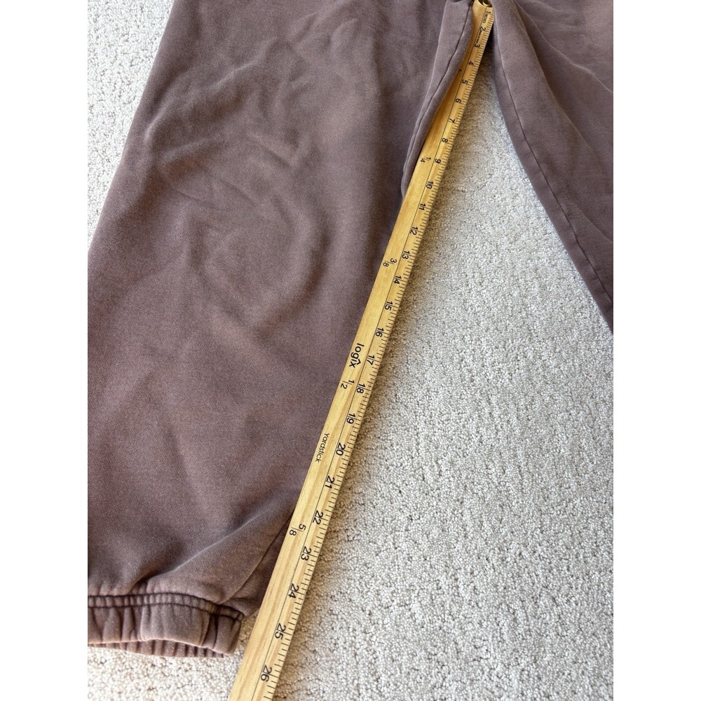 Aritzia TNA Women's Sweatfleece Cozy Fleece Boyfriend Sweatpants Brown Size L - Picture 9 of 11